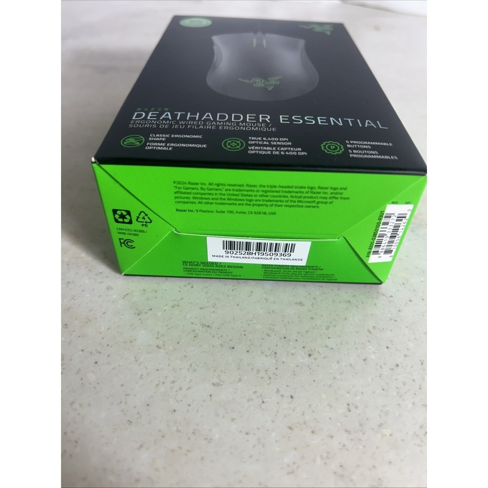 Razer DeathAdder Essential Wired Optical Gaming Mouse - Classic Black... - Picture 2 of 3